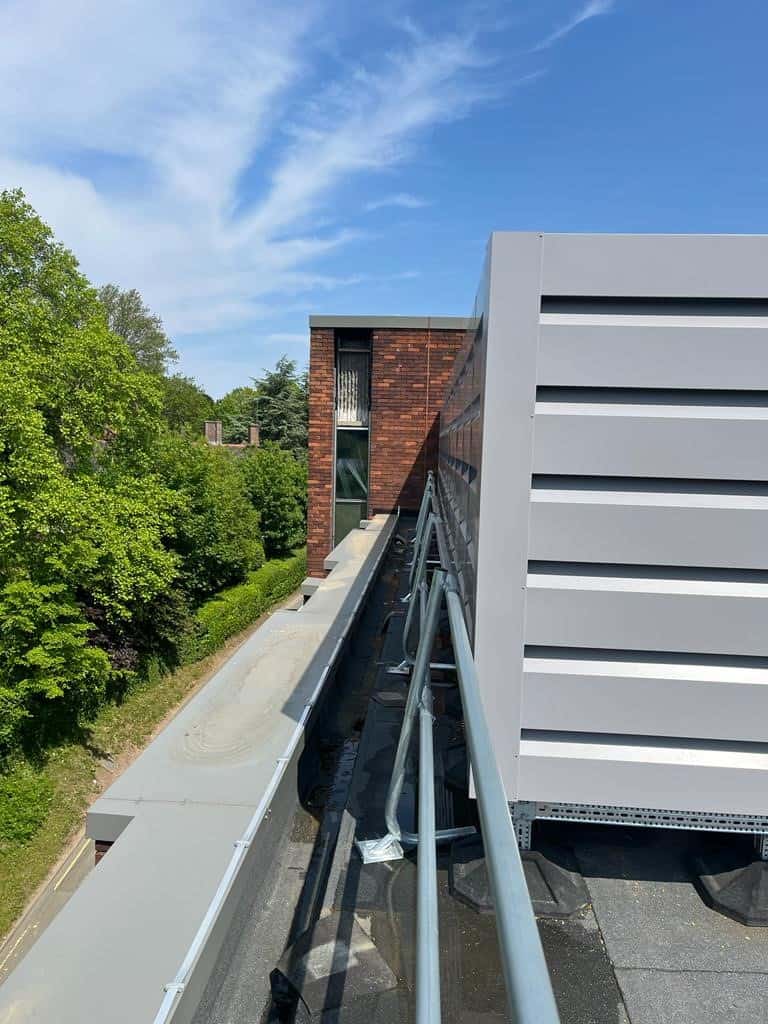 acoustic louvre screen on top of student accommodation