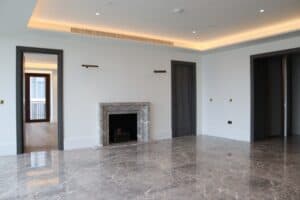 linear bar grilles for ventilation in luxury apartment